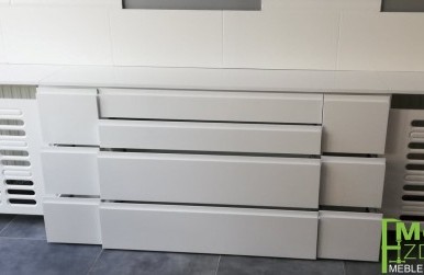Komoda z szufladami i maskownice grzejnikowe